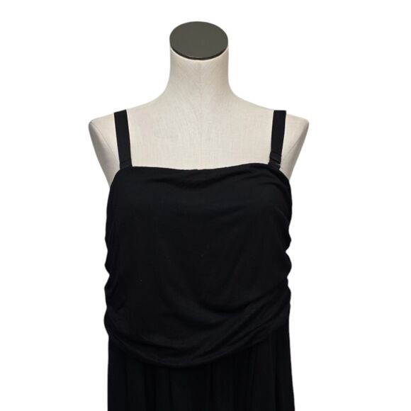Lane Bryant Womens Black Maxi Dress Plus Size 18/20 Removable Straps Sleeveless‎ - Picture 10 of 11